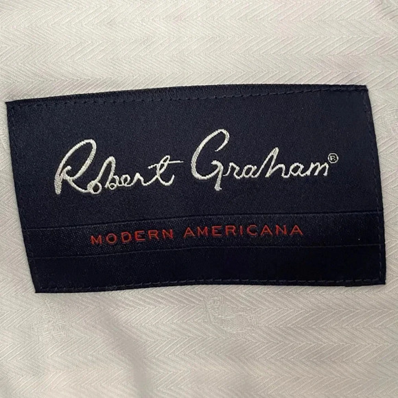 Robert Graham, Long Sleeve Button Down Shirt, Blue, White - Picture 6 of 9